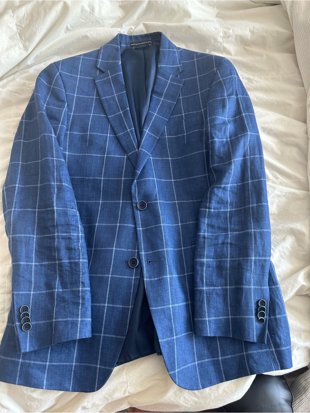 Tommy Hilfiger Blue Windowpane Sport Coat Blazer